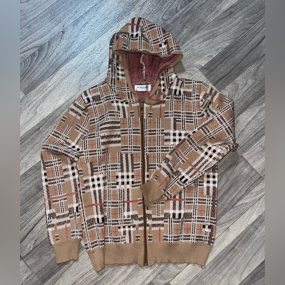 Burberry Kids Tan Plaid Jacket - Picture 1 of 3